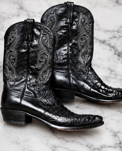 Lucchese 1883 black caiman - lucchese,